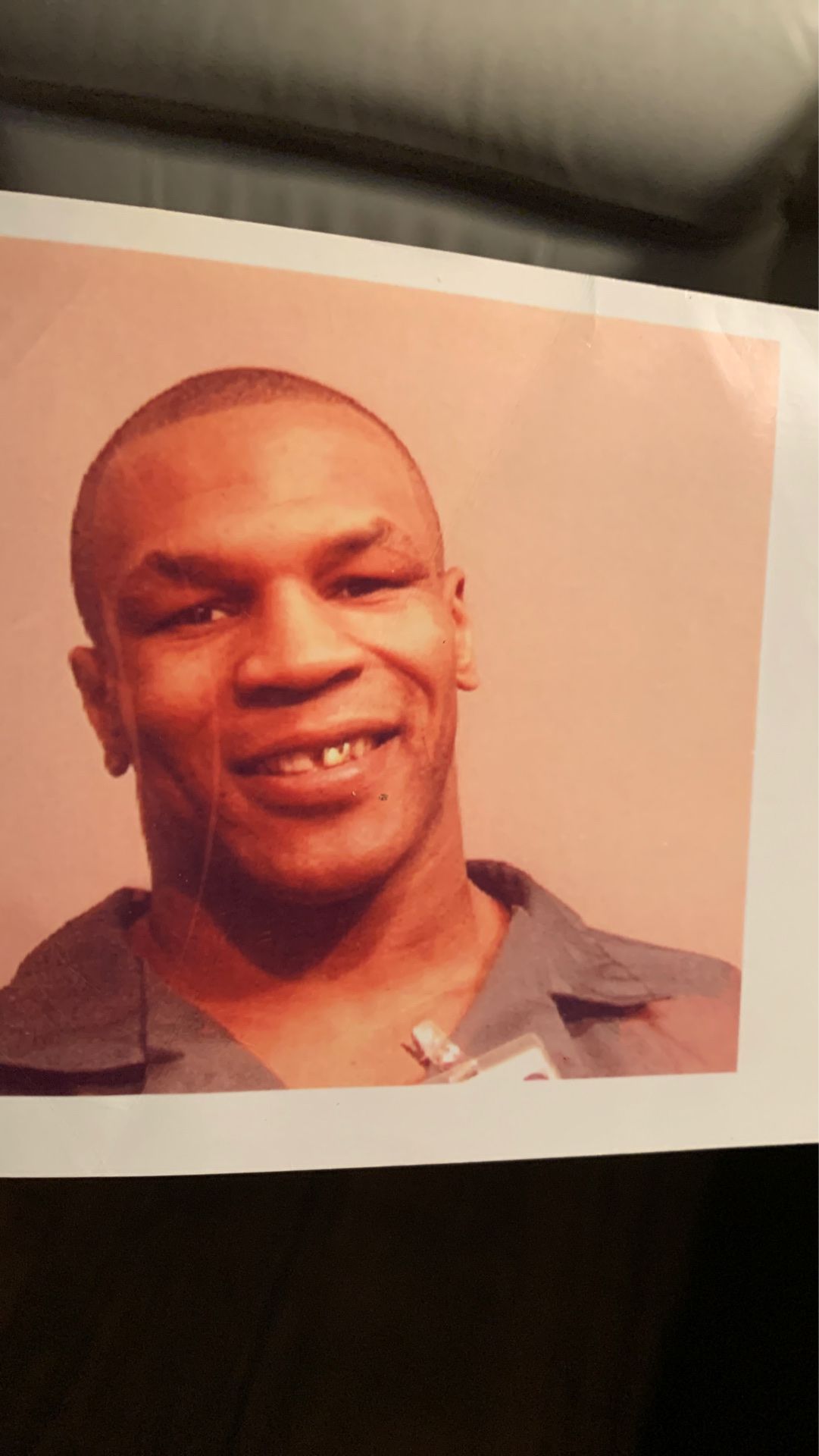 Mike Tyson getting booked in Gaithersburg,Maryland my brother in law was a jail Guard and he gave it to me 28 years ago. 5x4.5 inches
