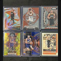Devin Booker basketball 6 card lot. Phoenix Suns Panini select 2021-2024.