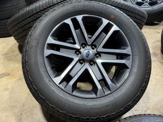 🚚FREE DELIVERY 2026 Ford F150 Wheels Charcoal Machined Expedition Hankook All Terrain 275/60/20