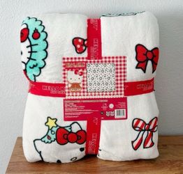 hello kitty christmas blanket
