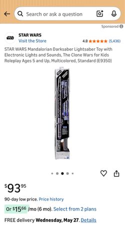 Star Wars Mandalorian Darksaber lightsaber