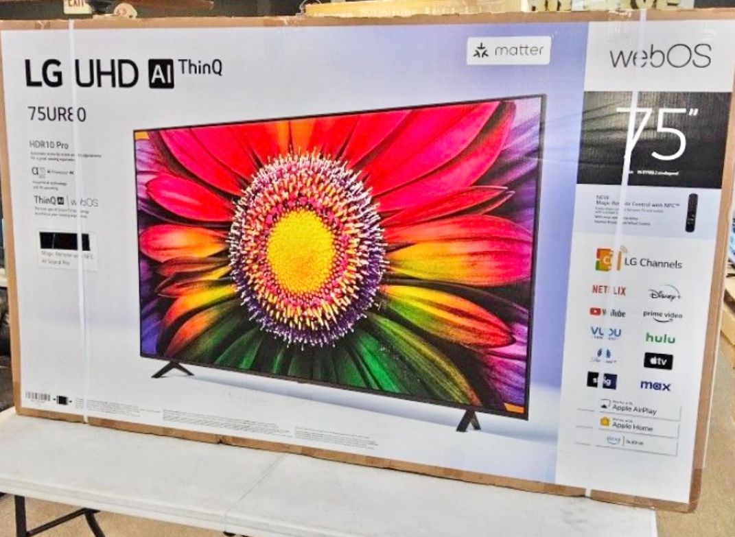 75 Lg Tv Smart 4k HDTV In Box 6 Month Warranty. Free Delivery
