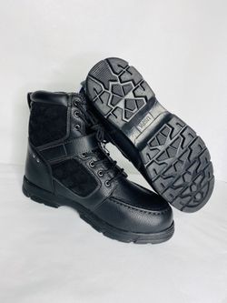 US Polo Assn. Braydon Quilted buckle Moc Toe Lace Up Boots Mens Size 9.5 M. Shipped with USPS Priority Mail. Brand new without original box Black co