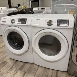 Samsung washer and dryer set electric with warranty