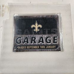 New Orleans Saints Garage Football Team Metal Sign 