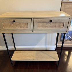 Light oak entryway living room table