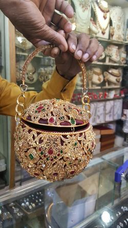 Wedding Bridal Gold Purse Pakistani Indian