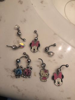 Assorted belly rings