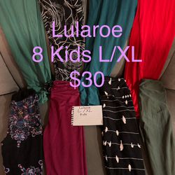 8 Lularoe Leggings L/XL Kids 