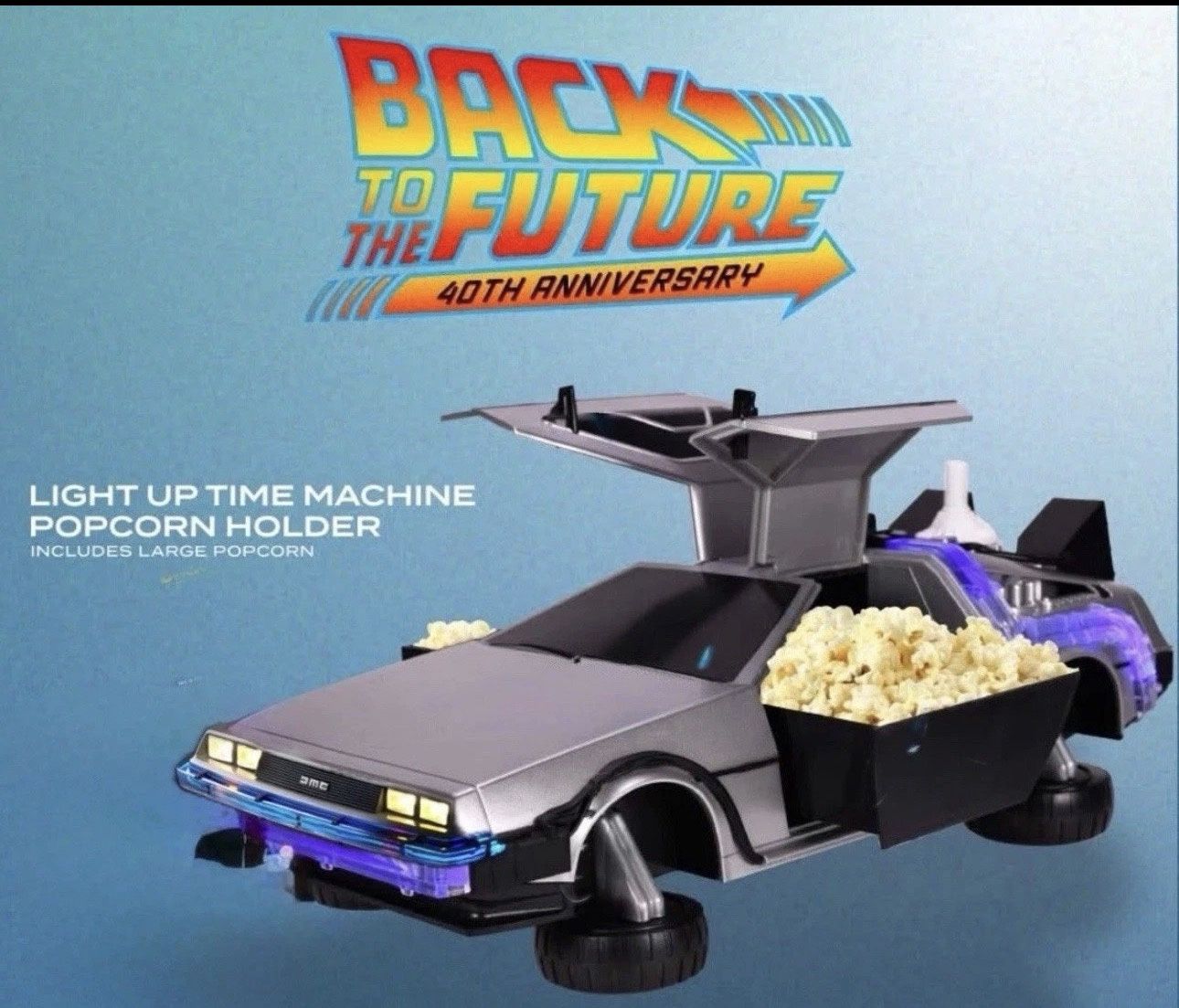 AMC Theatres 2025 Back To The Future 40th Delorean Popcorn Bucket