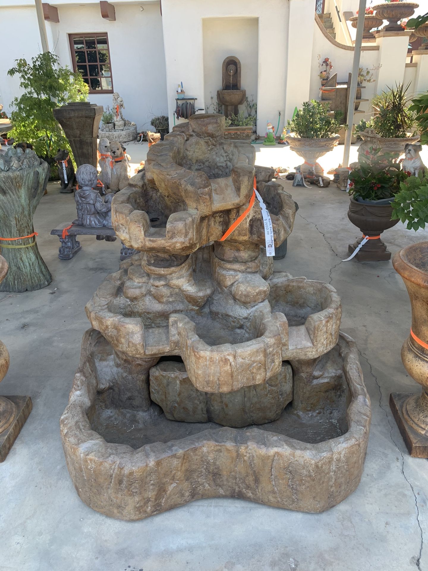 Rock falls fountain for $1,550 call Edʼs self haul at 688-0086