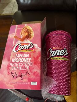 New Raising canes rhinestone tumbler