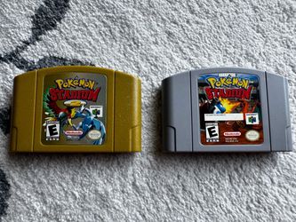 Pokémon Stadium 1 & 2 Nintendo 64 Cartridges