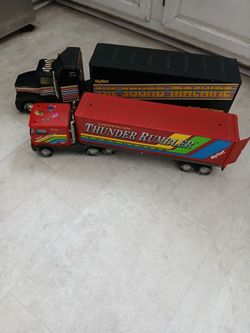 Large Vintage  Metal Simi-Trucks