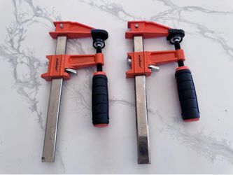 Horusdy 6-inch steel bar clamps set 2-pack quick adjust wood clamps