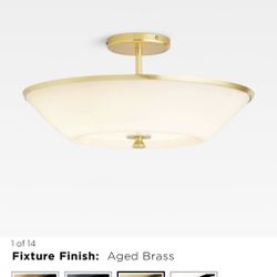 Rejuvenation Howell Ceiling Semi-Flush Lamp Light