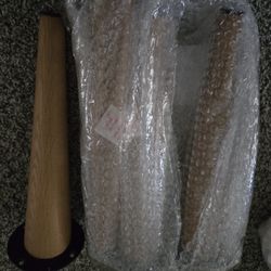 Brand New Natural Oak Furniture Legs – Set of 4 (with Hardware)