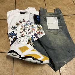 Hellstar shirt purple jeans 