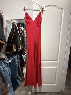Long Silky Red Dress