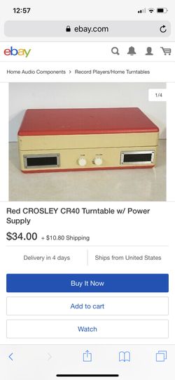 Red CROSILY CR40 Turn table w/ POWER