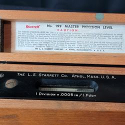Starrett No. 199 Master Precision Level