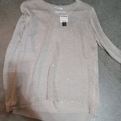 Lightweight Sweater With Gold Running Through It By Designer S I O N I