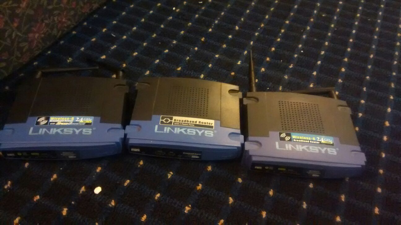 3 linksys and net gear
