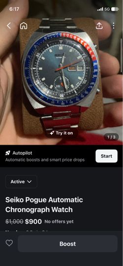 Seiko Pogue Automatic Chronograph Watch