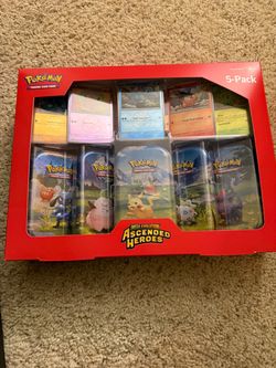 Pokémon TCG Mega Evolution Ascended Heroes 5-Pack Tin Set