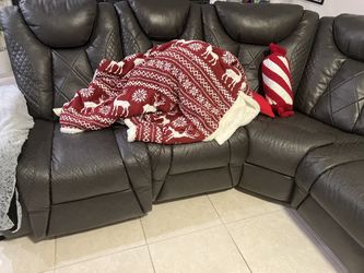Leather Recliner Sectional