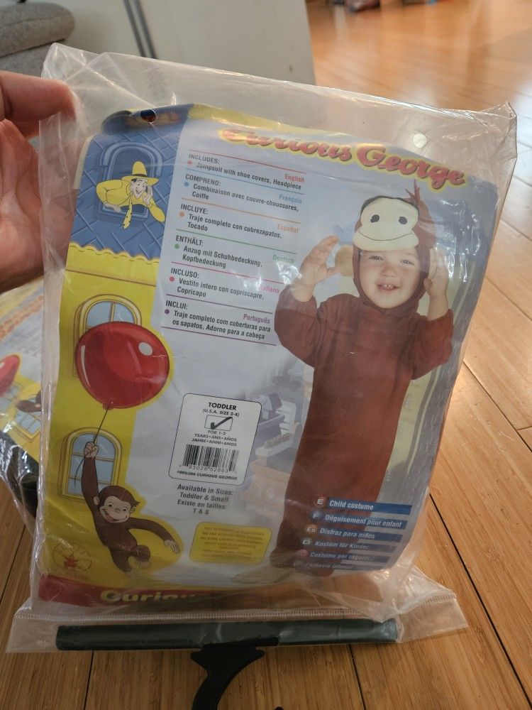 Curious George Costume Toddler (Size 2-4)