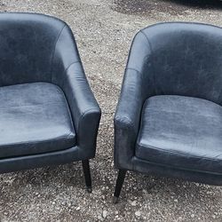 2 Leather Office Guess Chairs 