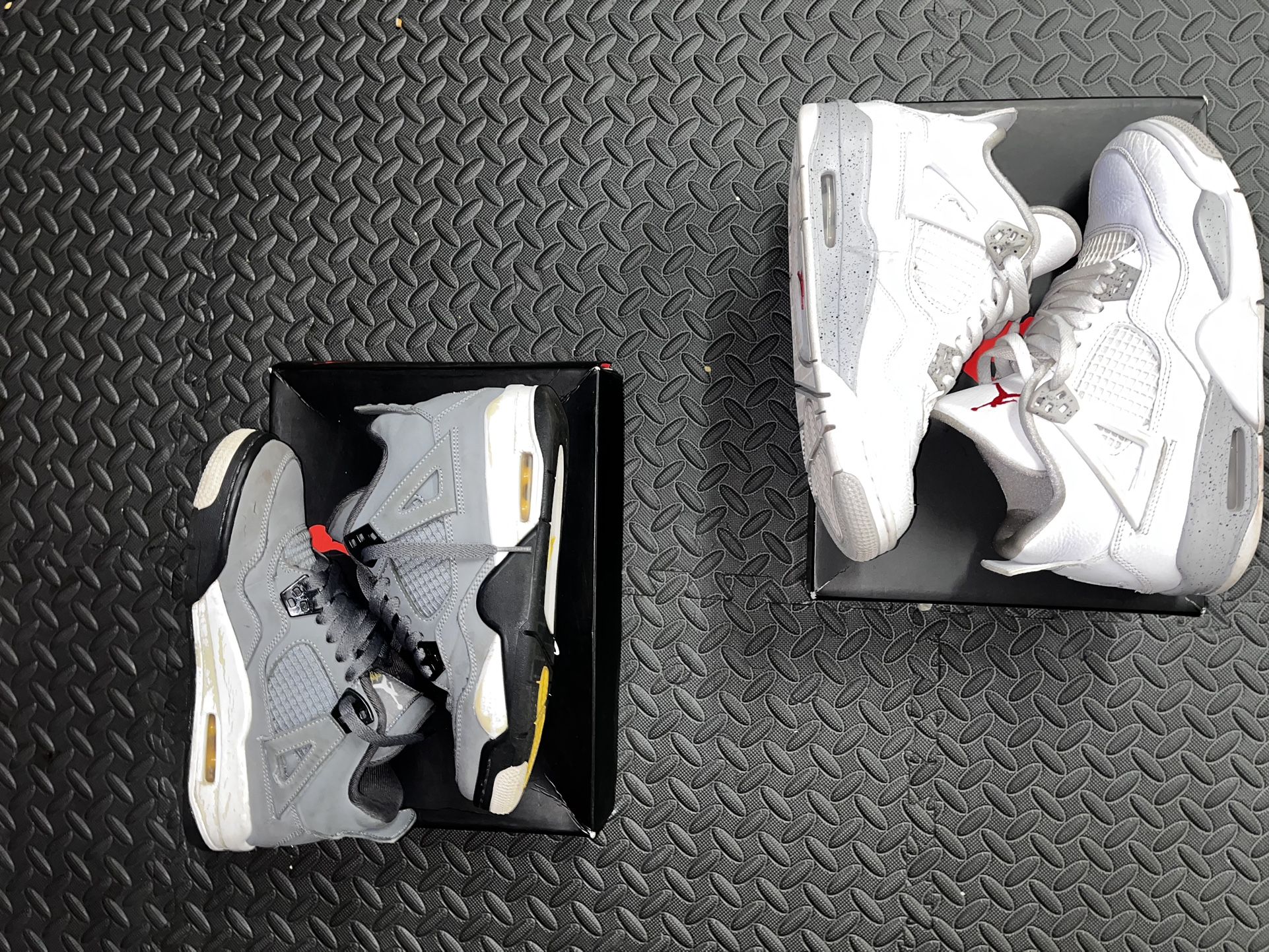 (Air Jordan 4 Retro GS ‘White Oreo’ ) & (Air Jordan 4 Retro Gs ‘Cool Grey’),All Products : American Fashion Style Bags On Sale