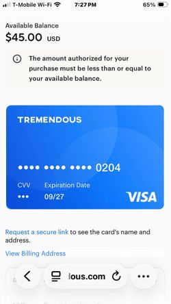 VISA Debit card