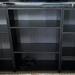 3 shelf black