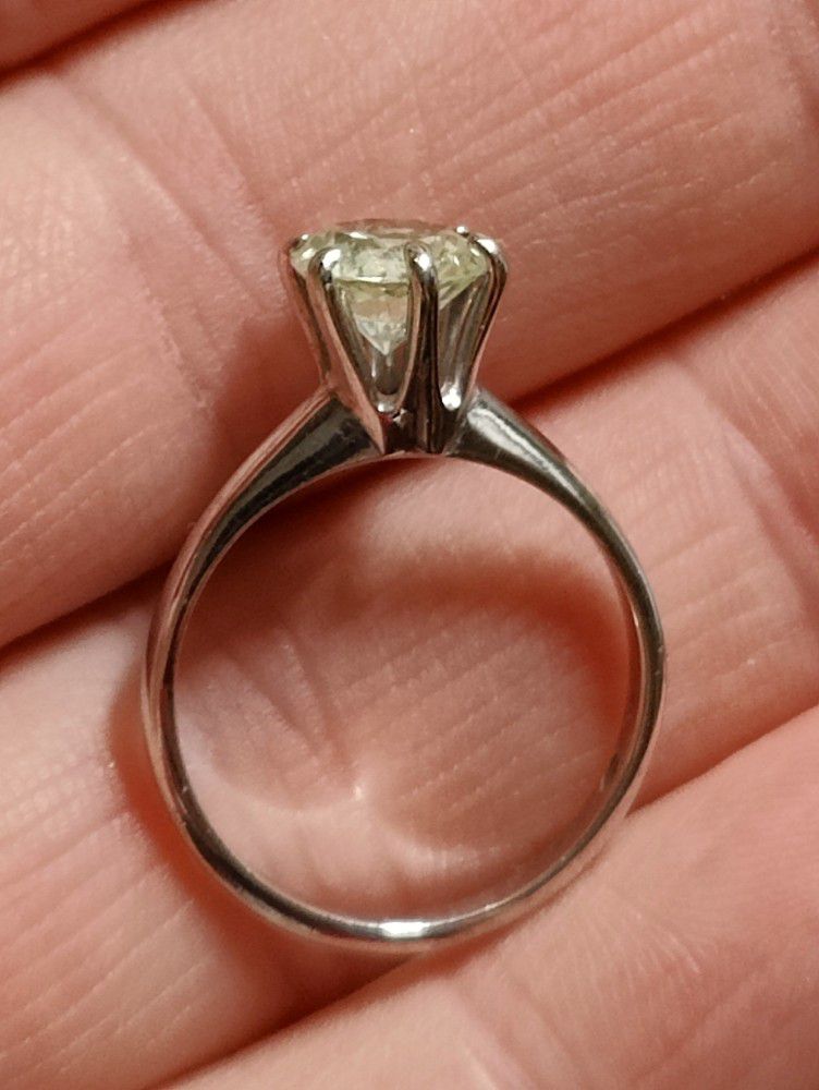 White Gold Engagement Ring 