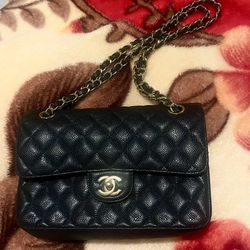 CC Caviar Small Classic Double Flap Bag 