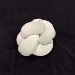 Knot Throw Pillow (Green) Plush, Stuffed Decor, Tied Pillow Ball