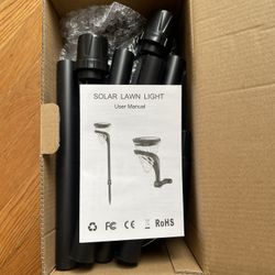 Solar Garden Lights Outdoor, Pathway Solar Powered Lights Decorative Waterproof Wireless 3-in-1 Hanging LED Landscaping Cone Wall Light for Walkway La