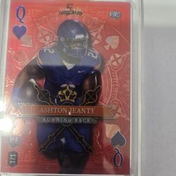 Ashton Jeanty, Travis Hunter Wild Card 1/1 Red Queen Of Hearts