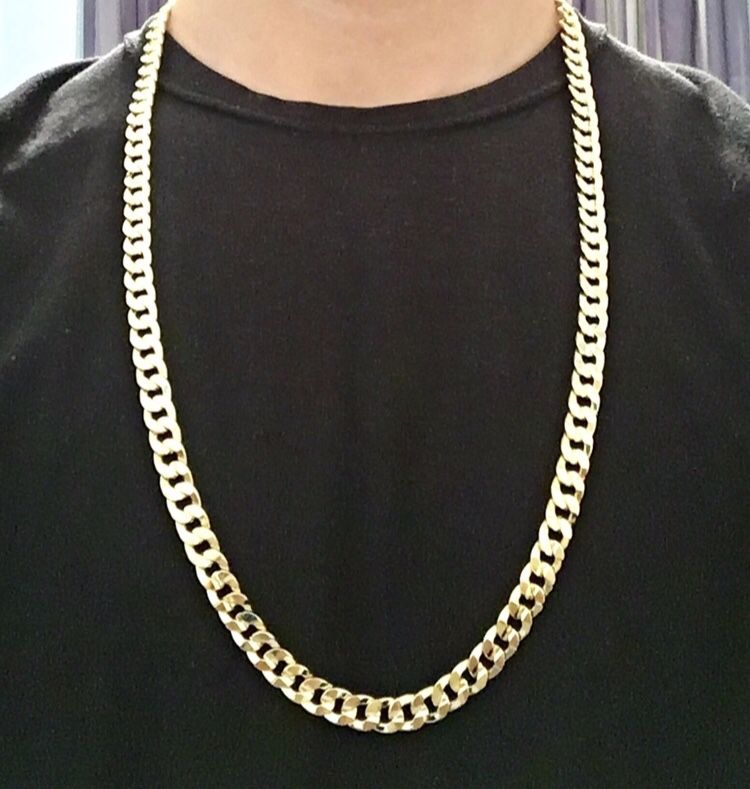 Gold Chain Cuban Link 30in 10mm