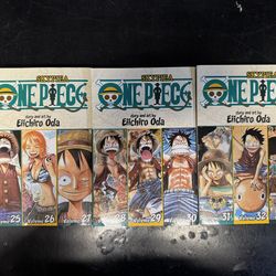 One Piece Manga Set Volumes 25-33 by Eiichiro Oda SkyPiea
