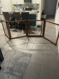 4 Panel Wood Gate With Door