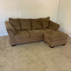 Brown Sectional Couch Sofa *Free Delivery*