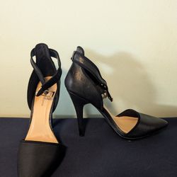 Wild Diva Lounge Shailene Black Snake Pumps, Women's 10