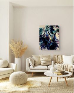 16x20 Acrylic Abstract Fluid Art on Canvas