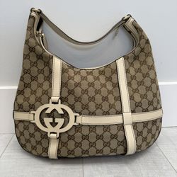 Gucci Monogram GG ROYAL Hobo Off White