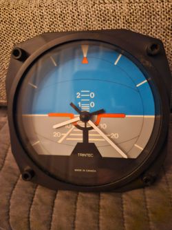 Trintec Aviation Attitude Indicator Clock