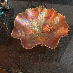 Fenton Antique Carnival Glass Bowl 