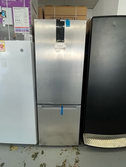 New Whirlpool 24”12.7 Cu Ft Garage Ready Bottom Freezer Refrigerator in Fingerprint